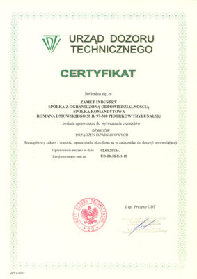Certyfikat-UDT-wytwarzanie